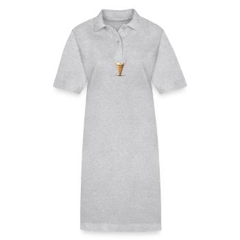 CREAM SUMMER SUN BEACH HOLIDAY - Stanley/Stella PAIGER Organic Women’s Polo Dress - heather grey - Front