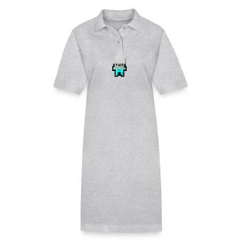 Pixel Küken - Stanley/Stella Frauen Bio-Polokleid PAIGER - Grau meliert - Vorne