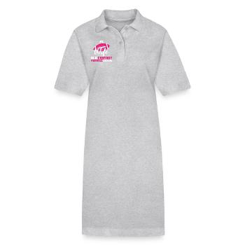 Football Wife - Stanley/Stella PAIGER Organic Women’s Polo Dress - heather grey - Front