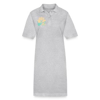 E-Gitarren- - Stanley/Stella Frauen Bio-Polokleid PAIGER - Grau meliert - Vorne