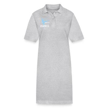Danse née pour danser - Robe polo bio PAIGER Stanley/Stella Femme - gris chiné - Devant