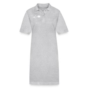 Camping Camping Heartbeat - Robe polo bio PAIGER Stanley/Stella Femme - gris chiné - Devant