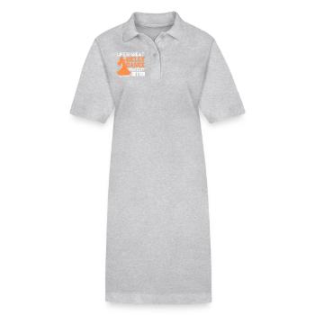 Belly Dance Makes Life Better - Stanley/Stella PAIGER Organic Women’s Polo Dress - heather grey - Front