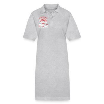 Genealogy Confuse The Dead - Stanley/Stella PAIGER Organic Women’s Polo Dress - heather grey - Front