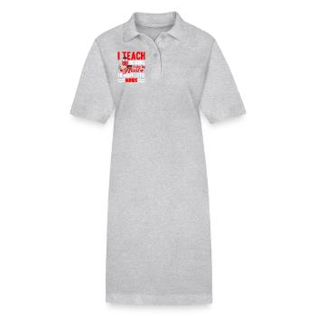 Preschool Teacher I Teach Preschool - Stanley/Stella PAIGER Organic Women’s Polo Dress - heather grey - Front