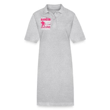 Dancer I am A Dancer - Stanley/Stella PAIGER Organic Women’s Polo Dress - heather grey - Front