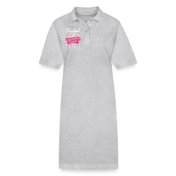 Preschool Teacher Loves Kids - Stanley/Stella PAIGER Organic Women’s Polo Dress - heather grey - Front