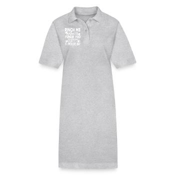 St Patrick's Day Pinch Me St Patrick Day - Stanley/Stella PAIGER Organic Women’s Polo Dress - heather grey - Front