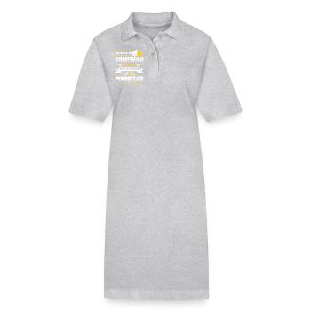 Comedian Being A Comedian Saved Me - Stanley/Stella PAIGER Organic Women’s Polo Dress - heather grey - Front
