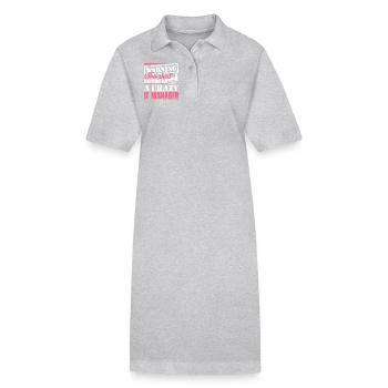 IT Manager IT Manager Warning - Stanley/Stella PAIGER Organic Women’s Polo Dress - heather grey - Front