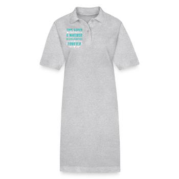 Mother's Day Mother And Daughter Love - Stanley/Stella PAIGER Organic Women’s Polo Dress - heather grey - Front