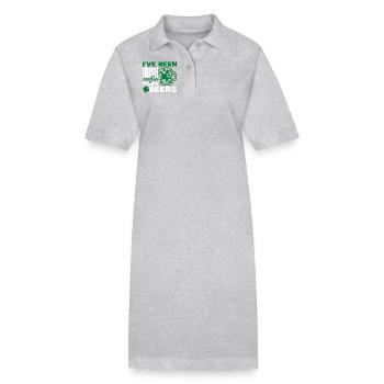 St Patrick's Day I Have Been Irish For Beers - Stanley/Stella PAIGER Organic Women’s Polo Dress - heather grey - Front