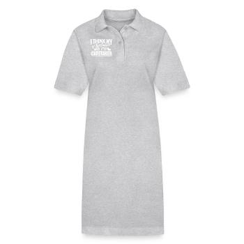 Caretaker My Soulmate Is My Caretaker - Stanley/Stella PAIGER Organic Women’s Polo Dress - heather grey - Front