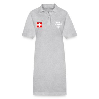 Schweiz - Stanley/Stella Frauen Bio-Polokleid PAIGER - Grau meliert - Vorne