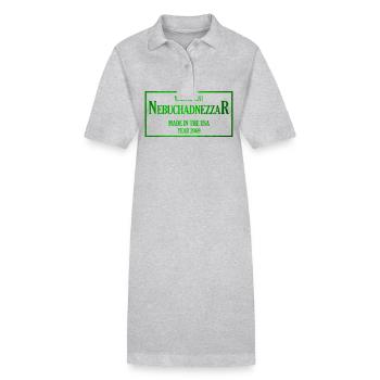 Nebuchadnezzar Schiff Matrix Geschenkidee - Stanley/Stella Frauen Bio-Polokleid PAIGER - Grau meliert - Vorne