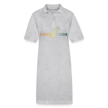 Clavier Piano Synthétiseur ADN Résonance Génétique - Robe polo bio PAIGER Stanley/Stella Femme - gris chiné - Devant