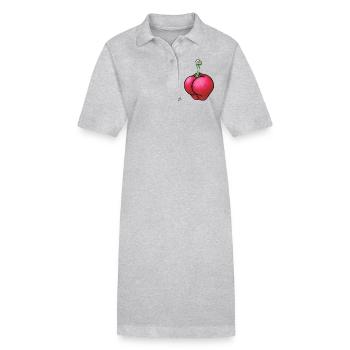 Kaori - Stanley/Stella PAIGER Organic Women’s Polo Dress - heather grey - Front