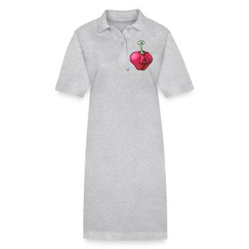 Aiko - Stanley/Stella PAIGER Organic Women’s Polo Dress - heather grey - Front