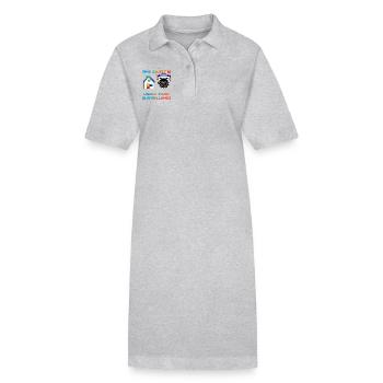 Surveillance des bâtiments - Robe polo bio PAIGER Stanley/Stella Femme - gris chiné - Devant