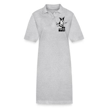 Agilité zéro - Robe polo bio PAIGER Stanley/Stella Femme - gris chiné - Devant