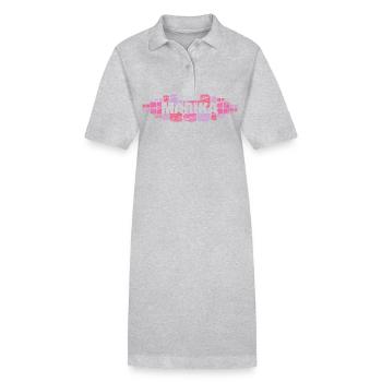 Marika als Mutti - Stanley/Stella Frauen Bio-Polokleid PAIGER - Grau meliert - Vorne