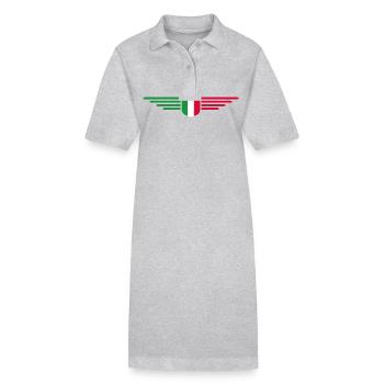 I Love Italy Tenue T-Shirt Design - Robe polo bio PAIGER Stanley/Stella Femme - gris chiné - Devant
