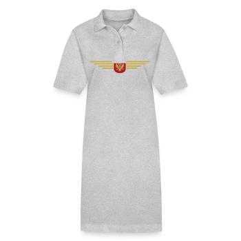 Montenegro Design – Balkan erleben - Stanley/Stella Frauen Bio-Polokleid PAIGER - Grau meliert - Vorne