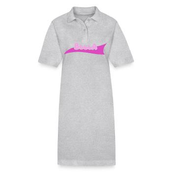 Bella als Vorname - Stanley/Stella Frauen Bio-Polokleid PAIGER - Grau meliert - Vorne