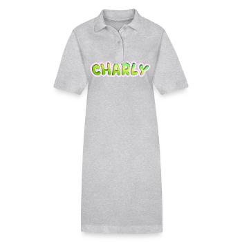 Charly als Job - Stanley/Stella Frauen Bio-Polokleid PAIGER - Grau meliert - Vorne