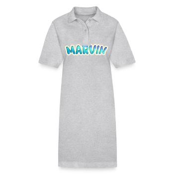 Gift for Marvin - Stanley/Stella PAIGER Organic Women’s Polo Dress - heather grey - Front