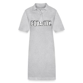 ÉGALITÉ - Robe polo bio PAIGER Stanley/Stella Femme - gris chiné - Devant
