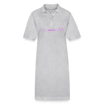 Vorname Bailey - Stanley/Stella Frauen Bio-Polokleid PAIGER - Grau meliert - Vorne