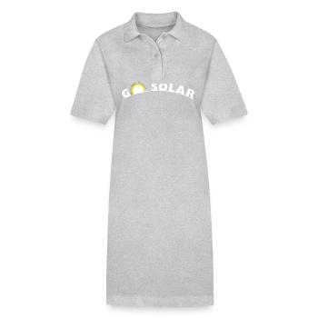 Go Solar - Photovoltaics - Solar Energy - Horizon - Stanley/Stella PAIGER Organic Women’s Polo Dress - heather grey - Front