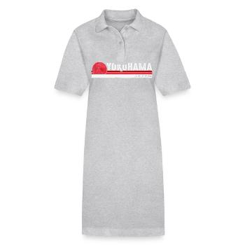 Yokohama Japon Skyline Vintage Heritage Gift - Robe polo bio PAIGER Stanley/Stella Femme - gris chiné - Devant