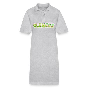 Job Clemens - Stanley/Stella Frauen Bio-Polokleid PAIGER - Grau meliert - Vorne