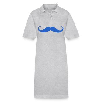 Prostatakrebs Bewusstsein Schnurrbart - Stanley/Stella Frauen Bio-Polokleid PAIGER - Grau meliert - Vorne