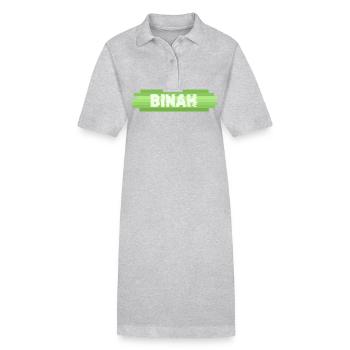 Geschenkidee Binah - Stanley/Stella Frauen Bio-Polokleid PAIGER - Grau meliert - Vorne