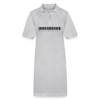 Balanciste #Neu1 code-barres - Robe polo bio PAIGER Stanley/Stella Femme - gris chiné - Devant
