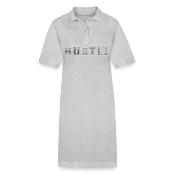Hustle Money Texture Motivation Inspiration - Robe polo bio PAIGER Stanley/Stella Femme - gris chiné - Devant