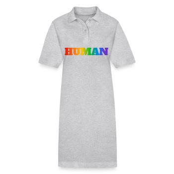 HUMAIN LGBT - Robe polo bio PAIGER Stanley/Stella Femme - gris chiné - Devant