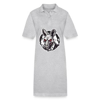 Känguru / Tier / Australien / Beuteltier / Outback - Stanley/Stella Frauen Bio-Polokleid PAIGER - Grau meliert - Vorne