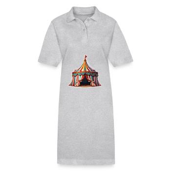 Circus tent / Circus ring / Entertainment / Artists - Stanley/Stella PAIGER Organic Women’s Polo Dress - heather grey - Front