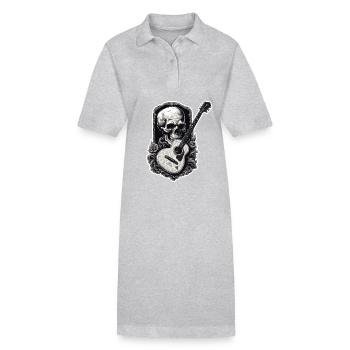 Rock n roll / Guitare / Musique / Instrument - Robe polo bio PAIGER Stanley/Stella Femme - gris chiné - Devant