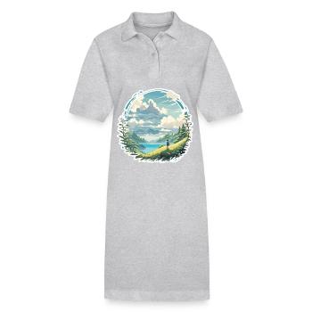 Anime / Comic / Japanese / Cartoon / Cartoon - Stanley/Stella PAIGER Organic Women’s Polo Dress - heather grey - Front