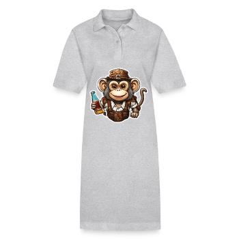 Lederhosen / Animal / Traditional costume / Tradition / Monkey - Stanley/Stella PAIGER Organic Women’s Polo Dress - heather grey - Front