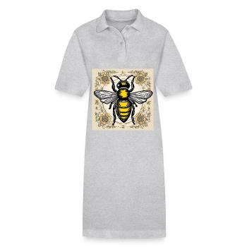 Honigbiene - Stanley/Stella Frauen Bio-Polokleid PAIGER - Grau meliert - Vorne