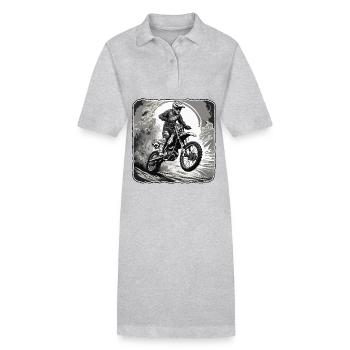 Biker / Motorrad Fahrer / Biker / Zweirad / Cross - Stanley/Stella Frauen Bio-Polokleid PAIGER - Grau meliert - Vorne