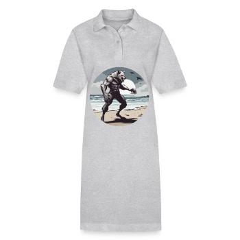 Werewolf / Full Moon / Creature / Transformation / Curse - Stanley/Stella PAIGER Organic Women’s Polo Dress - heather grey - Front