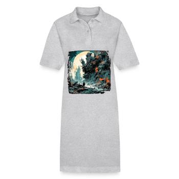Apocalypse / Apocalypse / Destruction / Anarchie - Robe polo bio PAIGER Stanley/Stella Femme - gris chiné - Devant