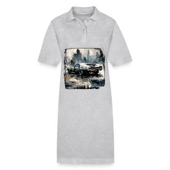 Apocalypse / Apocalypse / Destruction / Anarchie - Robe polo bio PAIGER Stanley/Stella Femme - gris chiné - Devant